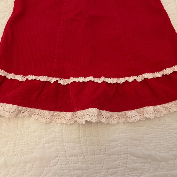Hanna Andersson Corduroy Red Dress Snow Flake 100 - Picture 3 of 12
